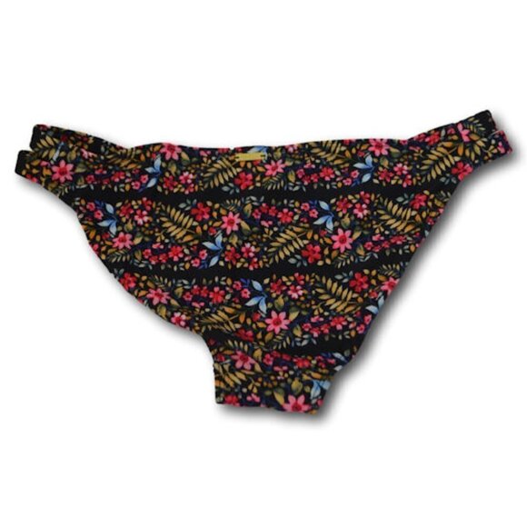EIDON Womens Black Floral Bikini Bottom Swimsuit - NEW - Picture 2 of 2